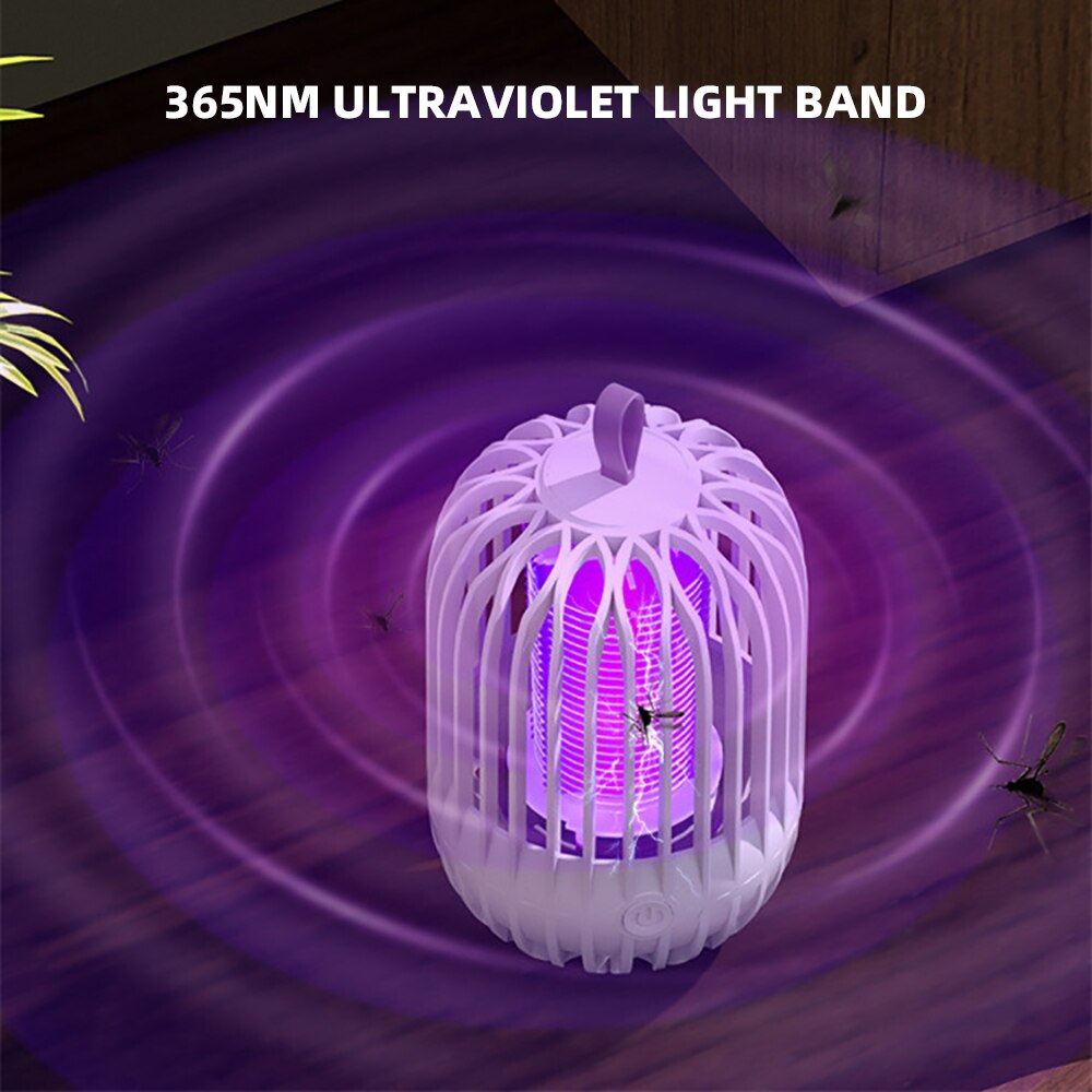 Rechargeable Usb Mosquito Killer Lamps Portable Mosquito Trap Light for Home Living Room Backyard Garden Outdoor Camping Fishing