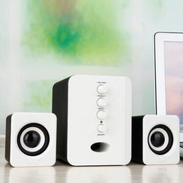 USB Subwoofer Speaker System, Wired Computer Speakers Great for Music, Movies, Gaming, and Multimedia Computer Laptops: B