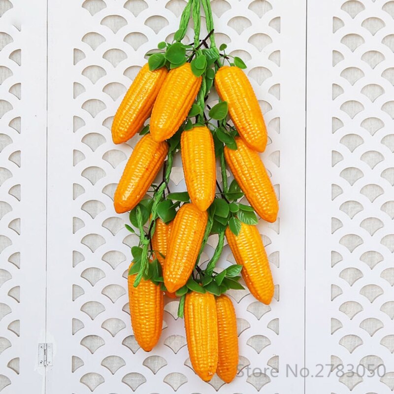 Artificial Fruit Vegetables Peach Lemon Mango String for Restaurant Hotel Home Garden Decoration Hanging Pendant Display Props