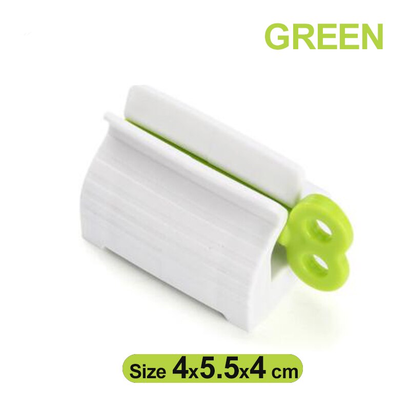 Nouveaux accessoires de salle de bain presse-dentifrice distributeur de pâte à dents presse-Tube nettoyant pour le visage presse support roulant pour enfants: GREEN