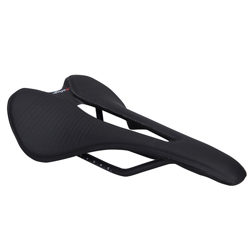 Sadel besiger – coussin ajouré en cuir PU pour hommes et femmes, siège confortable pour cyclisme, VTT: black