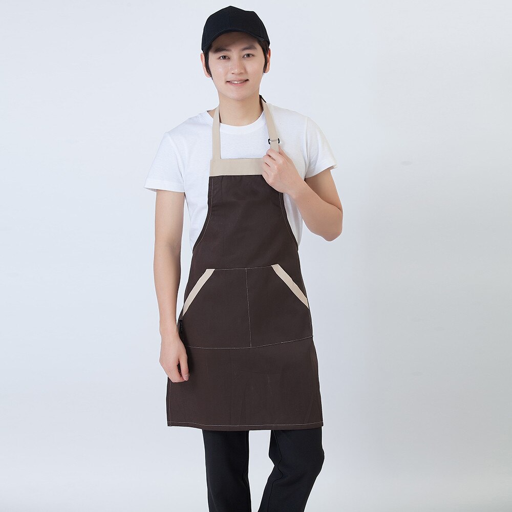 Delantales de Chef para mujer 3 colores de , , tienda de café, panadería, Chef, camarero, limpieza, ropa de trabajo, delantales: 3