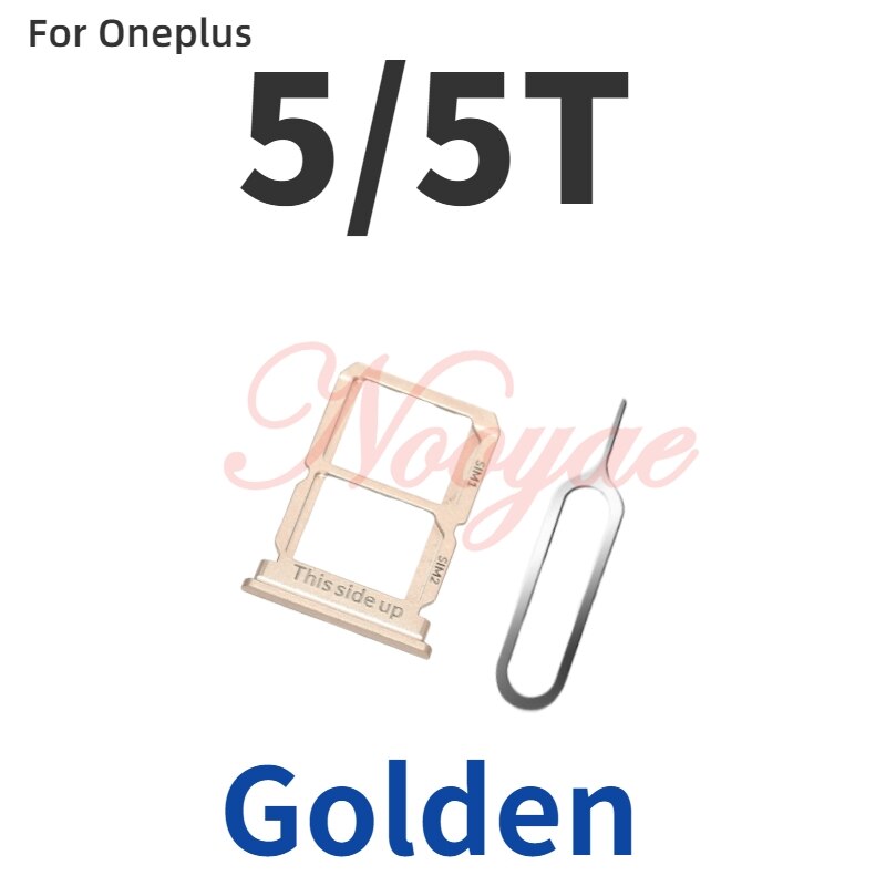 Novaphobat Nokia6.1 recambio de bandeja para tarjeta Sim para Nokia 5,1 6,1 6 6 7 8 Plus ranura para tarjeta Sim Adaptador ranura lector pista: for 5 -- 5T Golden