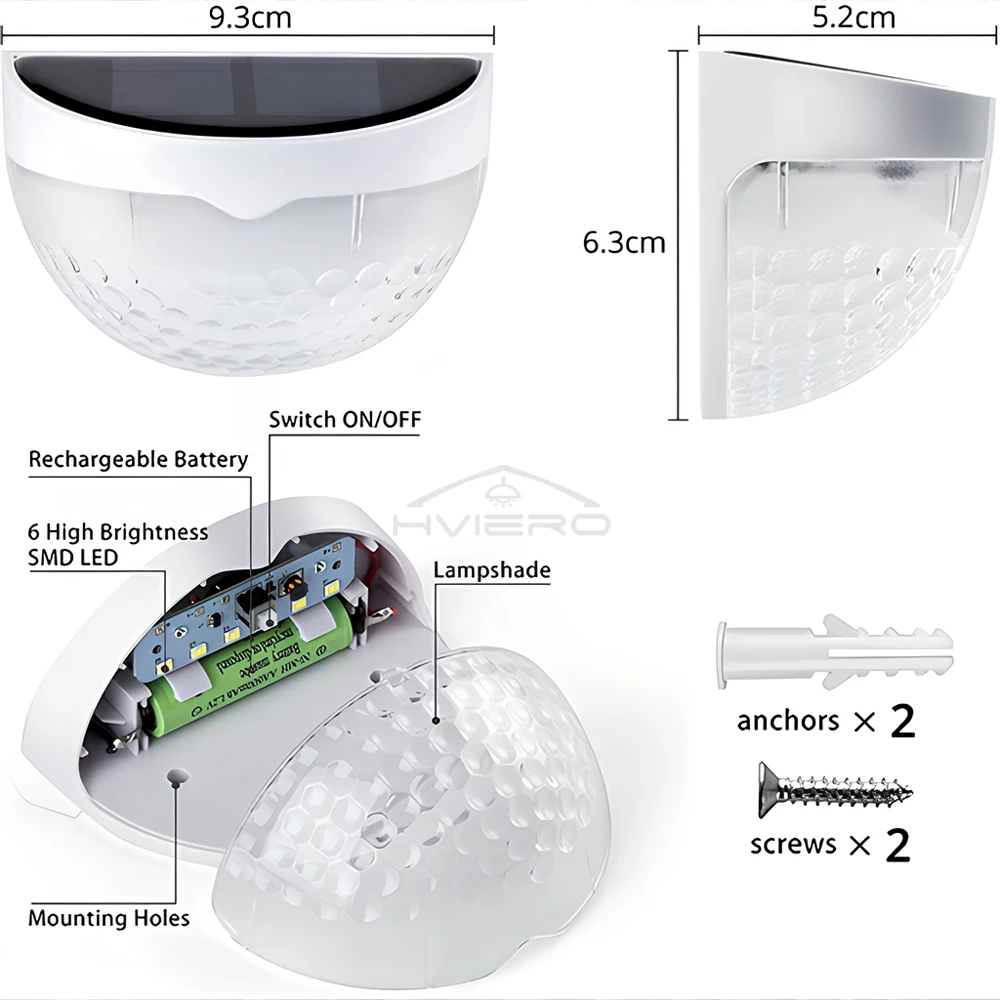 LED Solar Heklamp Buiten Waterdichte Wandlampen Gegolfde Verlichting voor Hek Terras Tuinpad Decoratief Licht Warm Wit