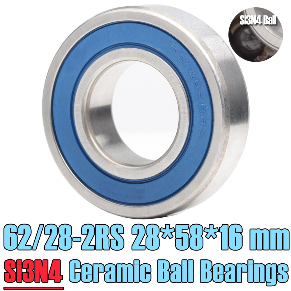 62/28 Hybrid Ceramic Bearing 28*58*16 mm ( 1 PC ) Race Bike Front Rear Wheel 62 28 2RS LUU Hybrids Si3N4 Ball Bearings 62/28RS
