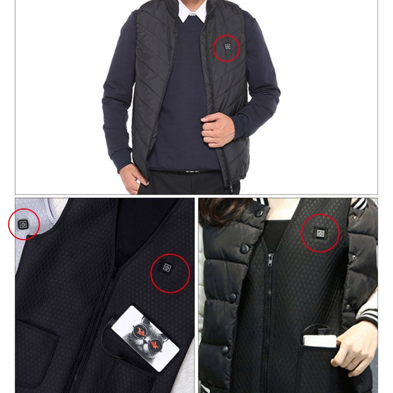 3.7-12V Waterproof Button Switch Heated Vest Pants Temperature Controller Switch R9JF