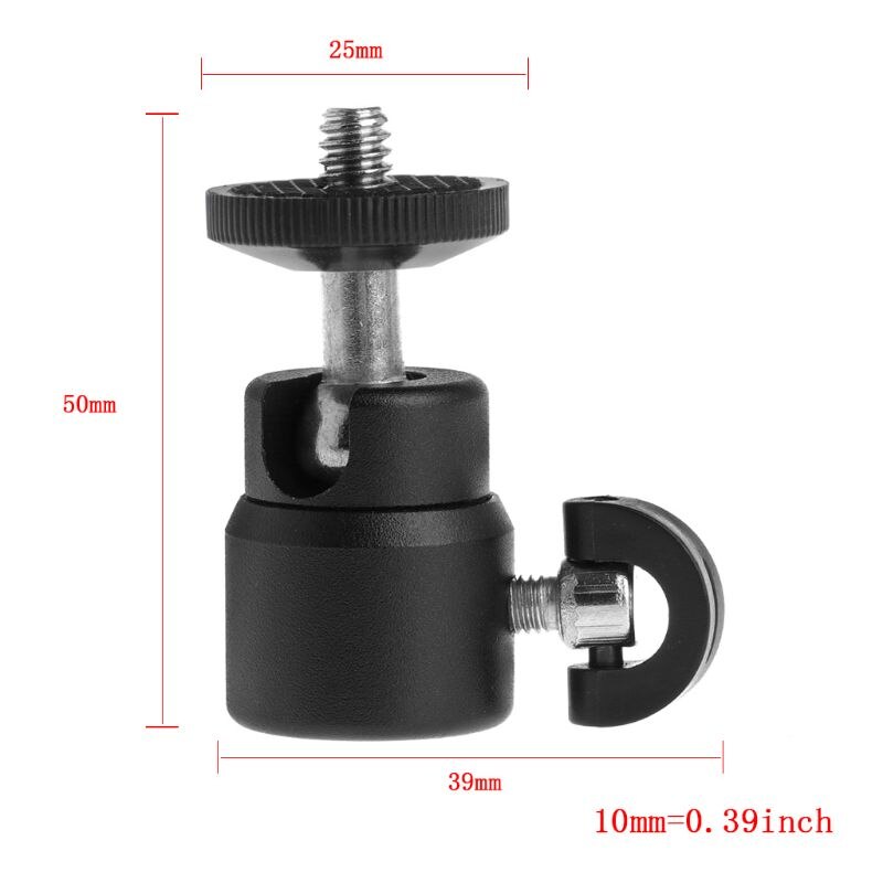 1/4" Shoe Mini Ball Head Flash Bracket Holder Mount Screw For Camera Tripod