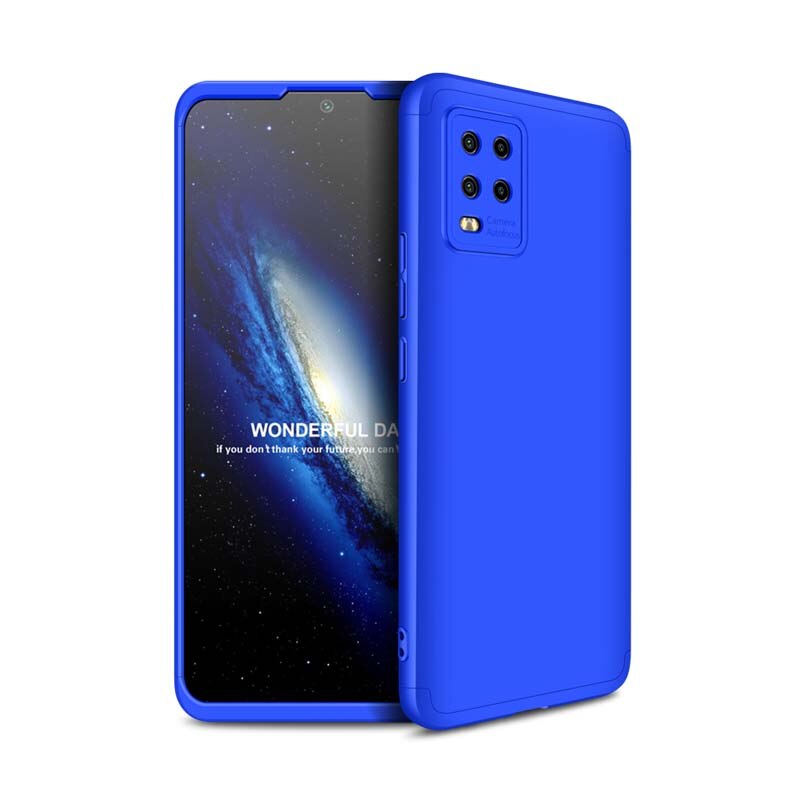 Gkk hoesje voor xiaomi  mi 10 lite 5g hoesje schokbestendig 360 volledige bescherming harde pc matte hoes voor xiaomi  mi 10 youth 5g чехол funda: Voor  mi 10 lite 5g / Type 1 --- blauw