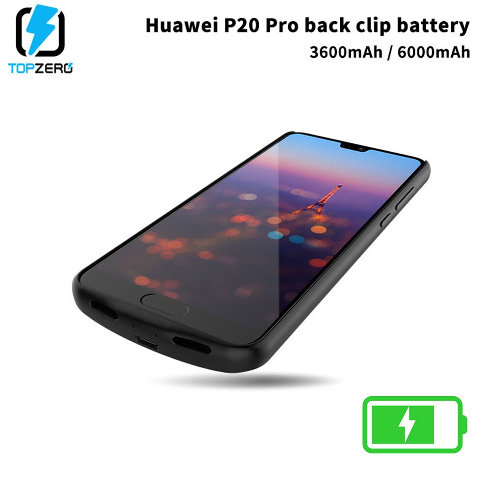 Capa carregadora de bateria para huawei p20 p20 pro, capa externa portátil para huawei p20 pro, capa de carregamento de silicone