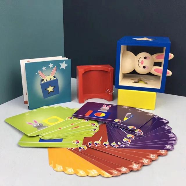 Holz kaninchen baby intelligenz magic box baby der interaktion frühen lehre spiele intelligenz spielzeug Frühen bildung smart