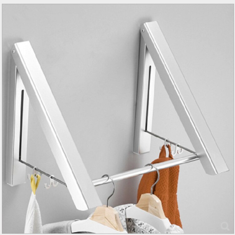 Retractable Hanger, Wall-Mount Folding Hanger, Drying Rack, Waterproof Indoor Outdoor Save Room Hook: B