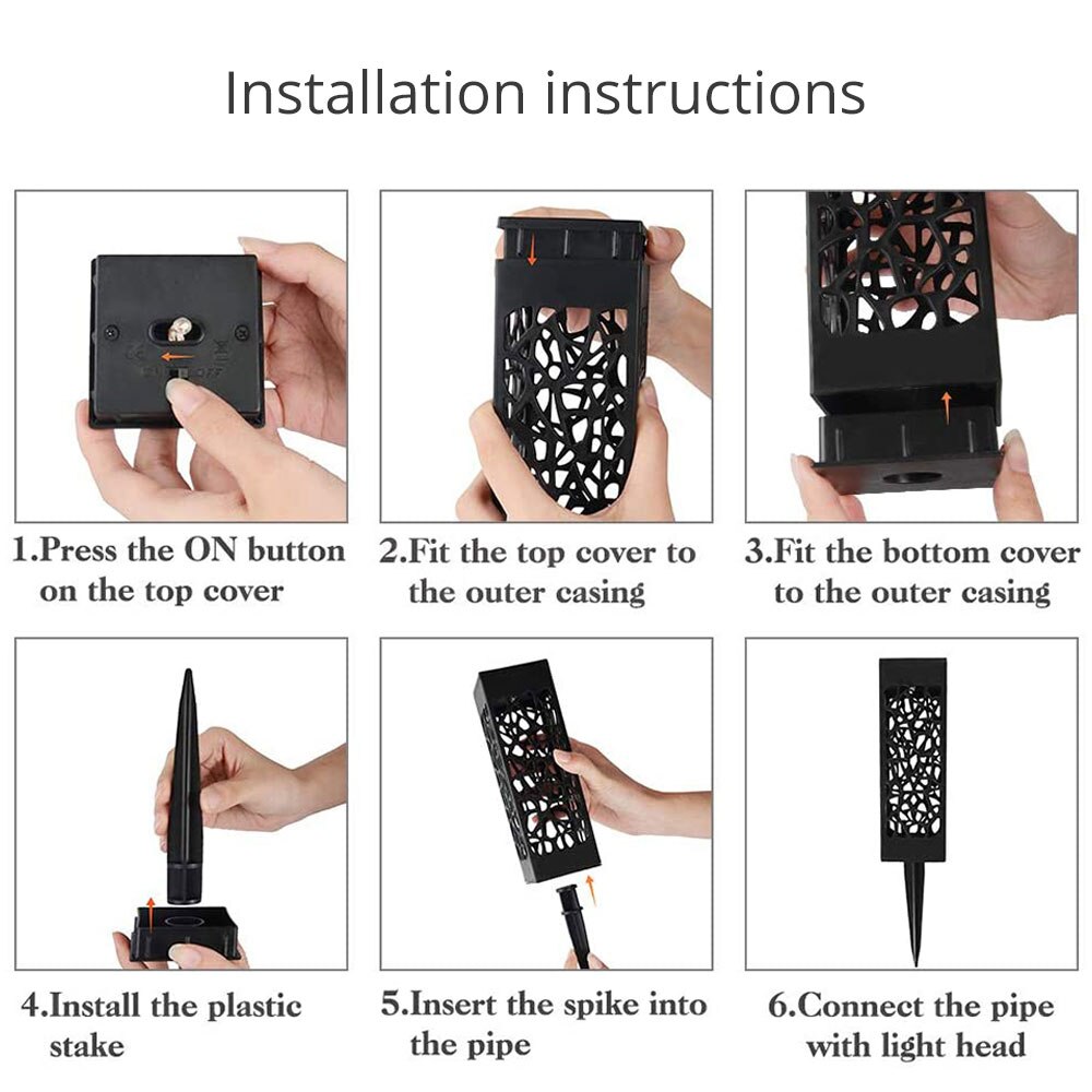 Waterproof LED Solar Lawn Garden Lights For Outdoor Yard Street Landscape Lamp Solar Powered Decoration Pathway Spike Lighting