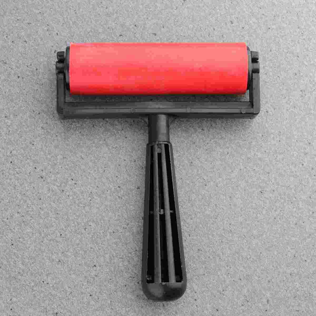 10cm Printmaking Rubber Roller Brayer (Red): Red