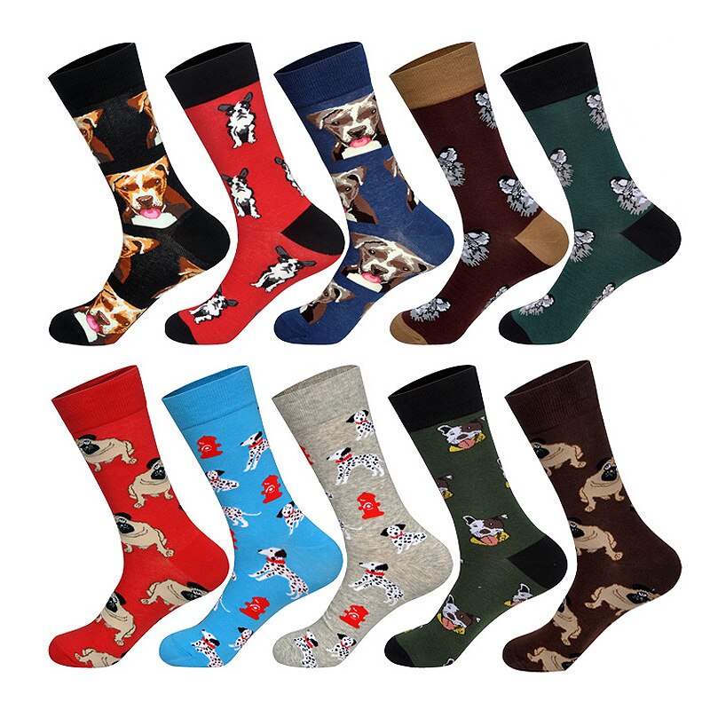 Men's Animals Dogs Socks Man's Dress Cotton Socks Funny Socks Casual Cotton Sport Socks Men's Socks