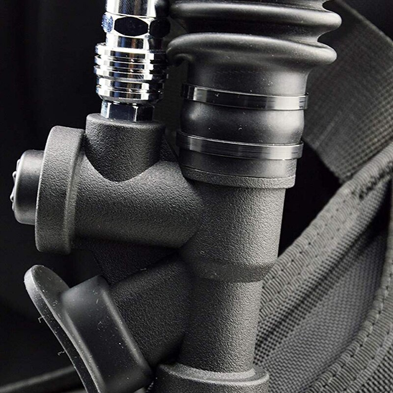 Scuba BCD Power Inflator - 45 Degree Angled Mouthpiece - Standard 1 Inch Hose - K-Valve