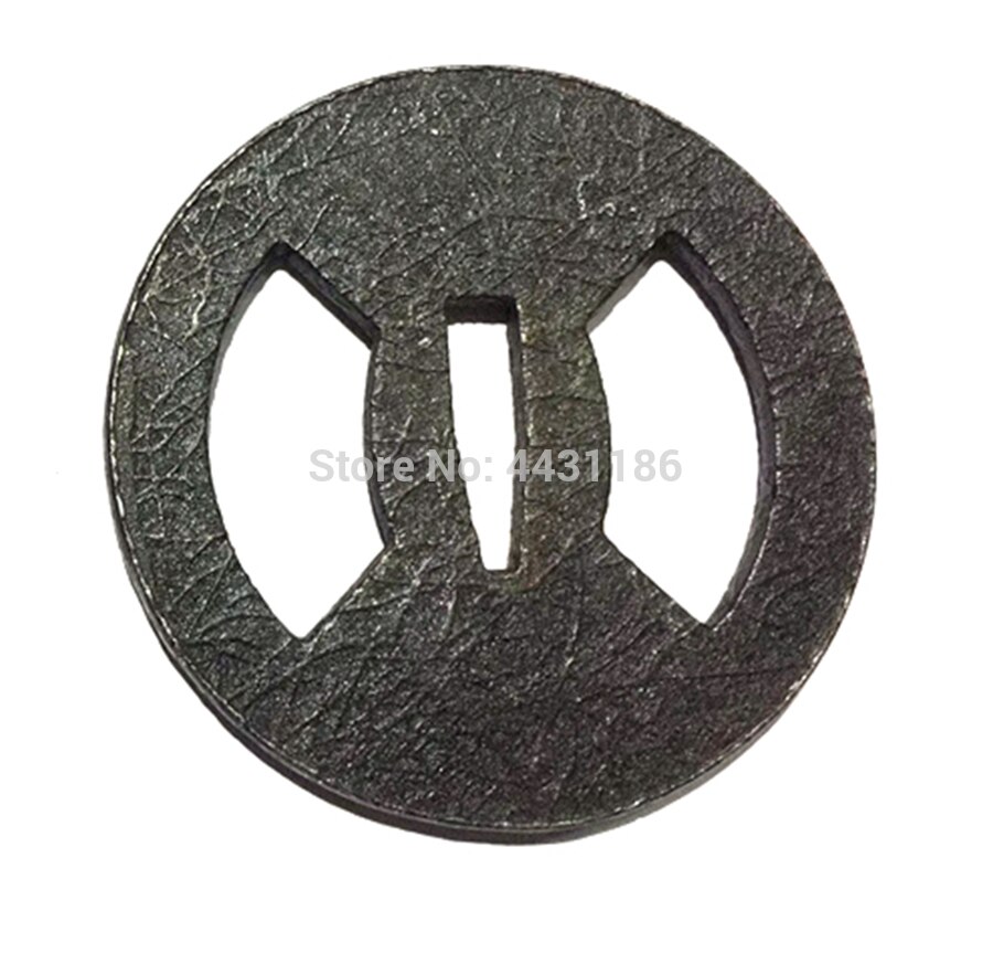 Ensemble de garde à poignée en fer avec épée, pour Katana/Wakizashi/Tanto, raccords artisanaux en métal, Tsuba + Menuki + Fuchi + pashira + Habaki + Seppa: Tsuba
