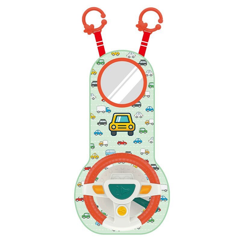Coche de juguete de imitación para conducir bebés, volante de simulación, música ligera, Educación Temprana, coche de juguete simulado para conducir