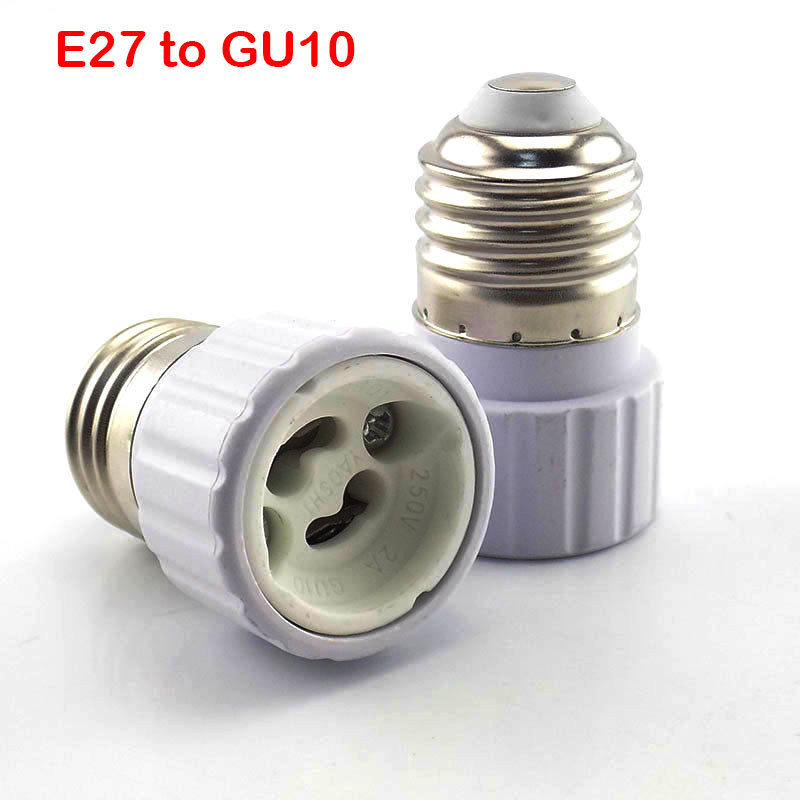 GU10 G9 B22 E27 E14 E12 Led Lamp Bulb Base Conversion Holder Converter Socket Adapter Fireproof Material For Home Light Lighitng: Ivory