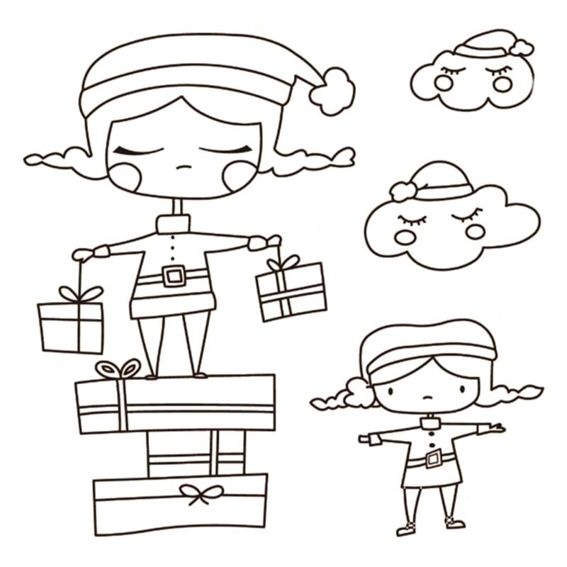 Christmas Girl Clear Seal Stamp DIY Scrapbooking Embossing Photo Album Decor Paper Card Craft Arts Dies: 5