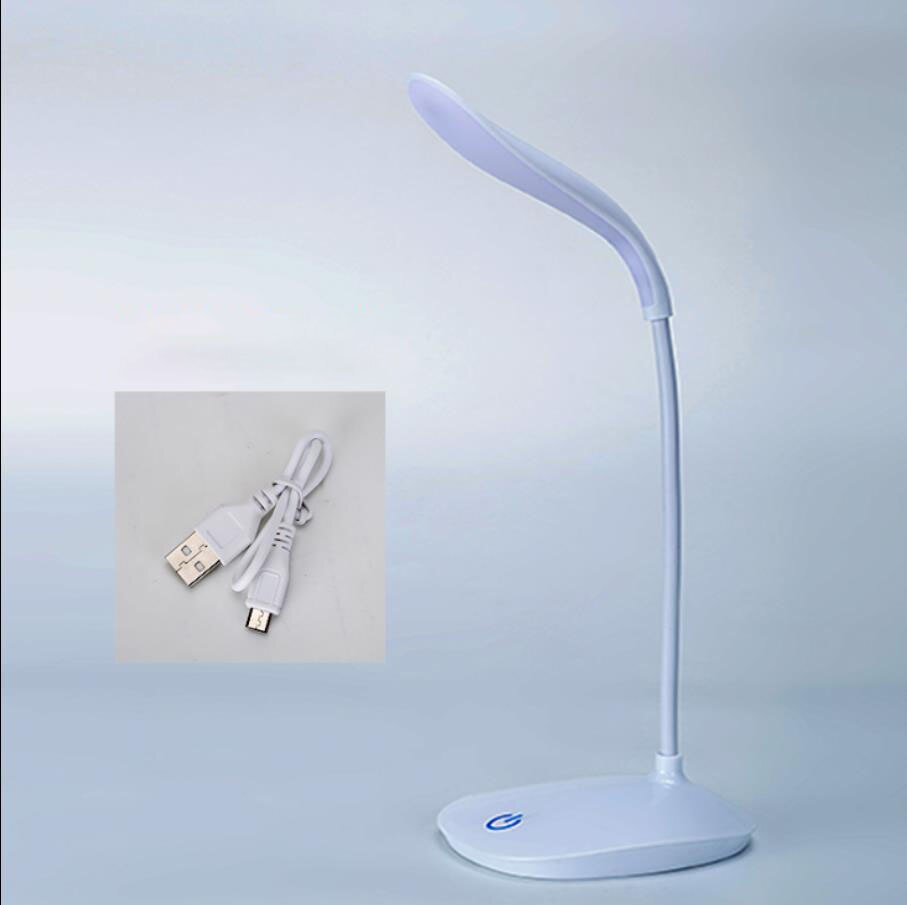 LED lamp rechargable USB small lamp for bedroom table lamp reading lamp night light lamp: White