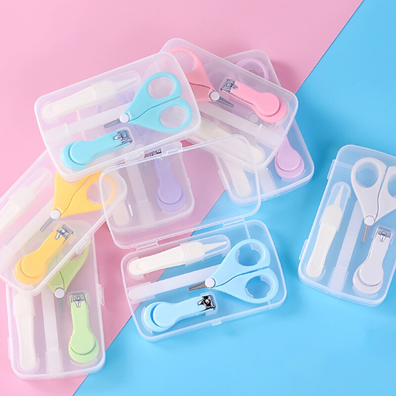 Tagliaunghie per bambini a 8 colori 4 pezzi tagliaunghie di sicurezza per bambini Set di combinazioni di lime per unghie per bambini