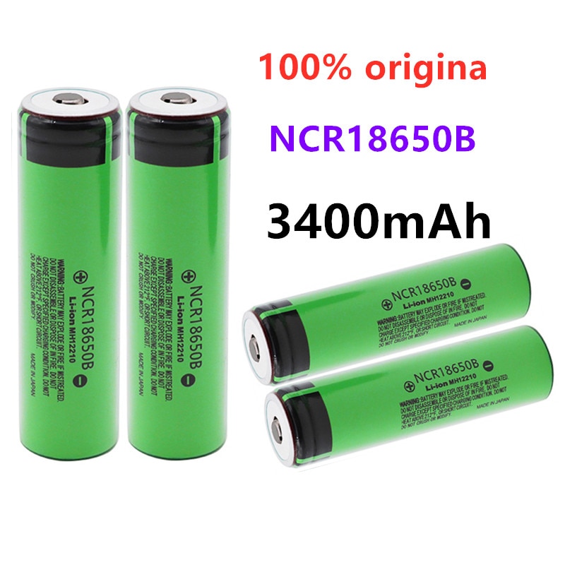 neue Original NCR18650B 3,7 v 3400mAh 18650 lithium-akku für Panasonic taschenlampe batterien + Spitzen