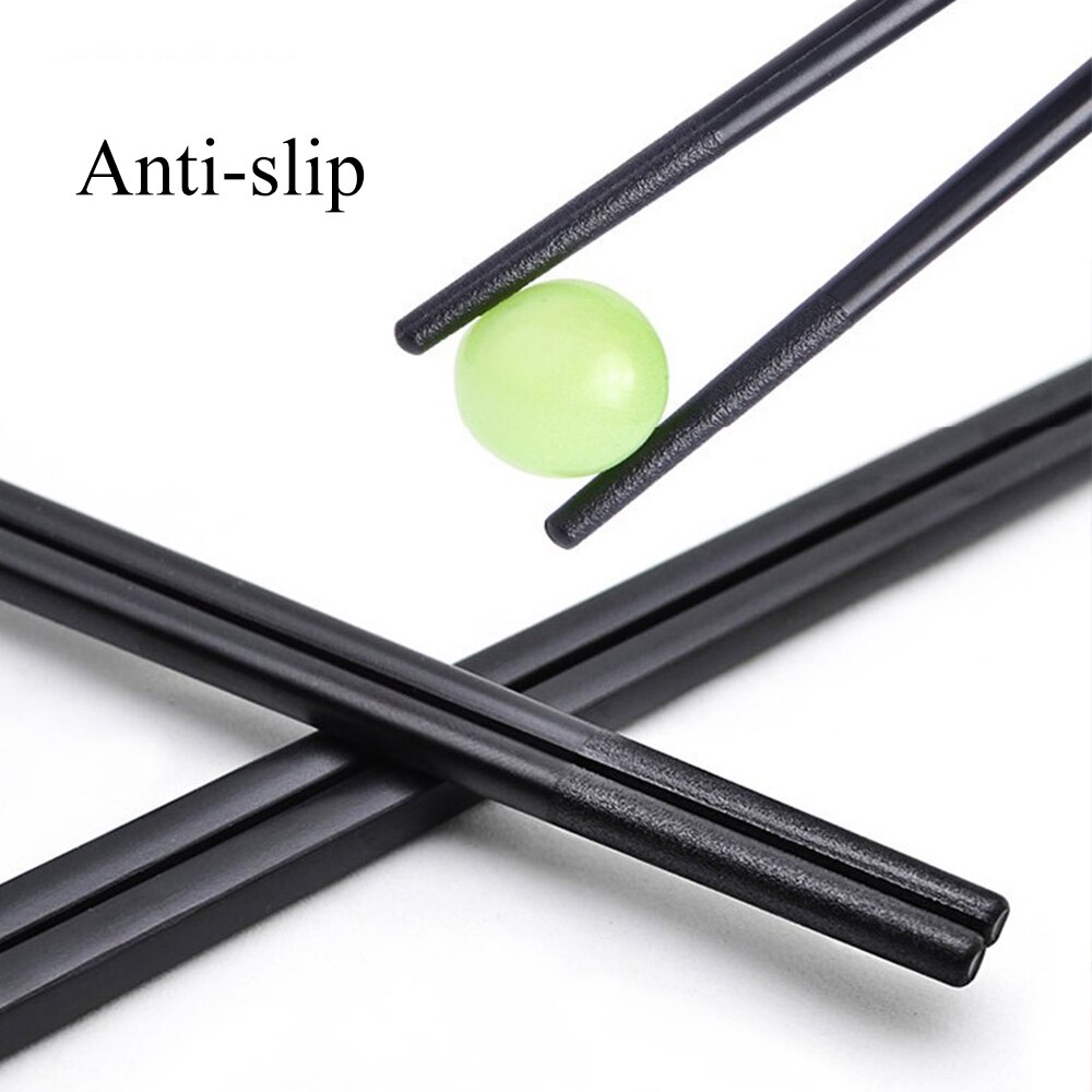 10 Pairs Black Chopstick Set Japanese Chinese Chopstick Food Sushi Sticks Reusable Tableware Pot Chopsticks Palillos Chinos