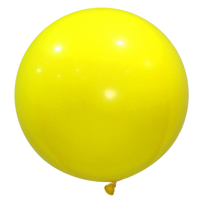 1PC Giant 90cm 36 inch Colorful Round Latex Balloons Helium Inflable Wedding Birthday Party Large Balloon Decoration: Yellow