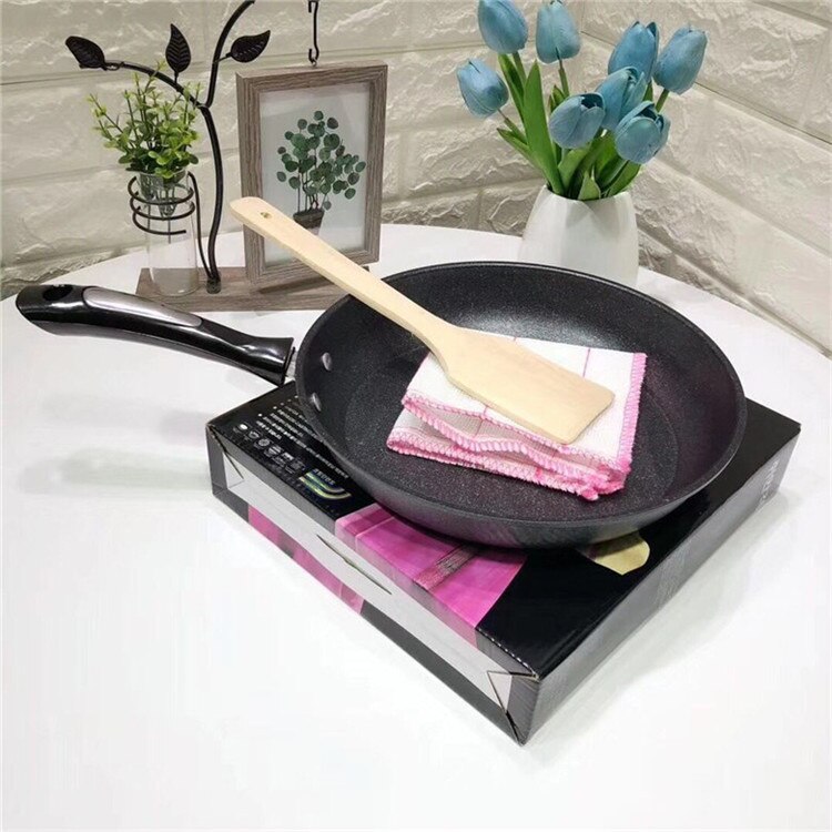 Kitchen 26cm Maifan Stone Flat-bottom Pot Frying Pan Iron Small Frying Pan Korean Style Thick Non-stick Pot Opening Promotional