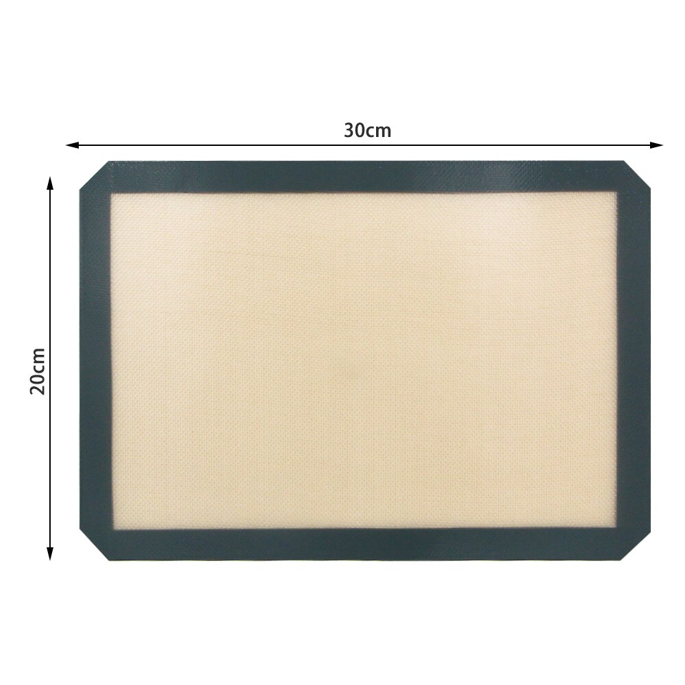 Varmebestandig silikonemåtte til ovn bagemåtte til småkager /brød/ /kiks/pust/eclair perforeret silikone nonstick måtteværktøj: 30 x 21cm grå