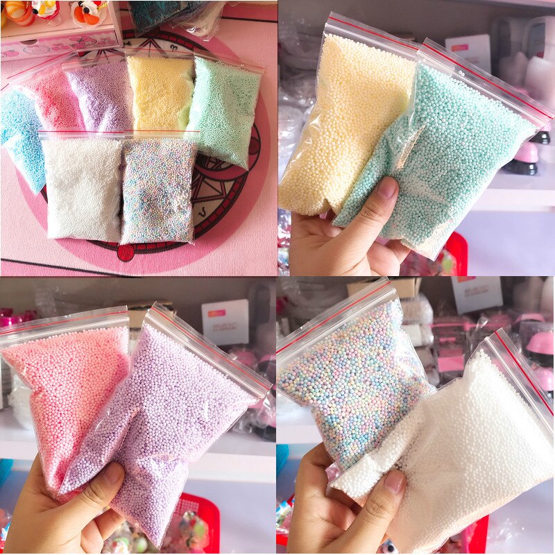 Bolas pequeñas de espuma para relleno de espuma, accesorios para manualidades, 2-6mm, 1 paquete