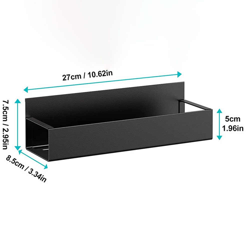 Magnetisches Kühlschrankregal, Gewürzlagerregal, platzsparend aus schwarzem Eisen, für Höhle Schrank auf der Seite des Kühlschranks, Küchenorganisator-Regal: Schwarz