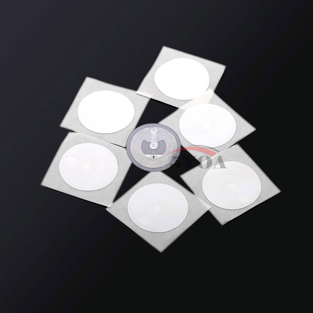 Produktbild von 100x NFC Ntag213 Aufkleber – 13,56 MHz, 144B Speicher, Selbstklebend, Für Alle NFC-fähigen Handys, Wasserfest & Langlebig