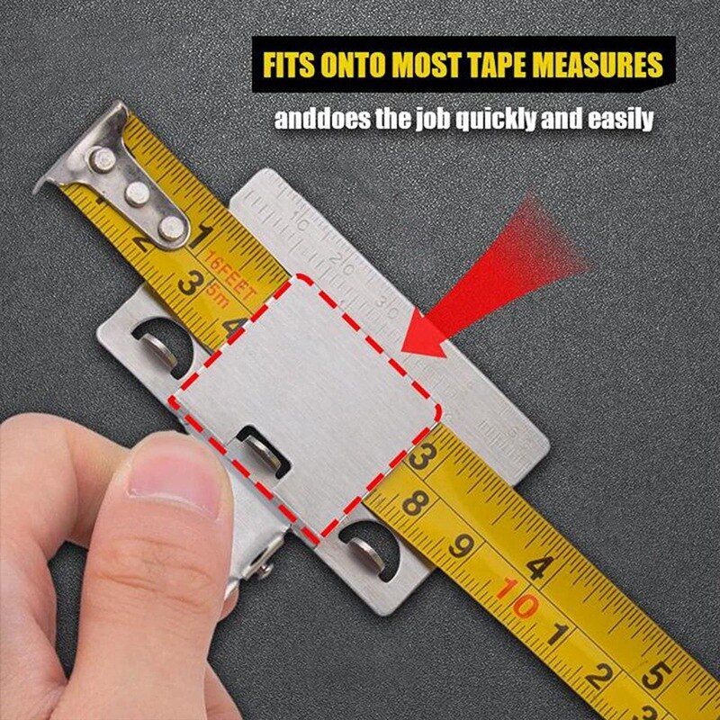 2 Pcs Measuring Tape Clip,Tape Measuring Tool Positioning Clip For Corners Clamp Holder Precision Measuring Tools