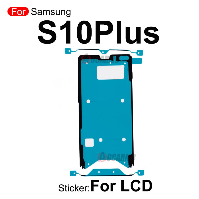 Pełny zestaw naklejek do Samsung Galaxy S10 Lite Plus S10+S10 5G S10E Przedni ekran LCD i tylna bateria Klej samoprzylepny Wymiana: Black