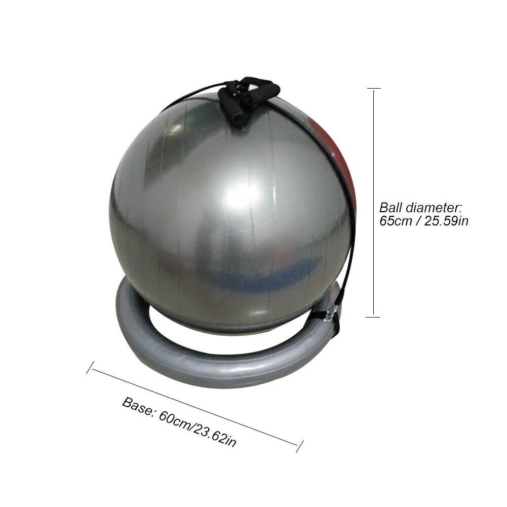 Exercise Stability Yoga Ball with Stability Base Resistance Bands for Gym Home Office Flexible Fitness Seat Balance Ball