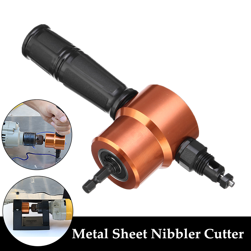 Oranje Dual Heads Cutter Metalen Plaat Nibbler Cutter