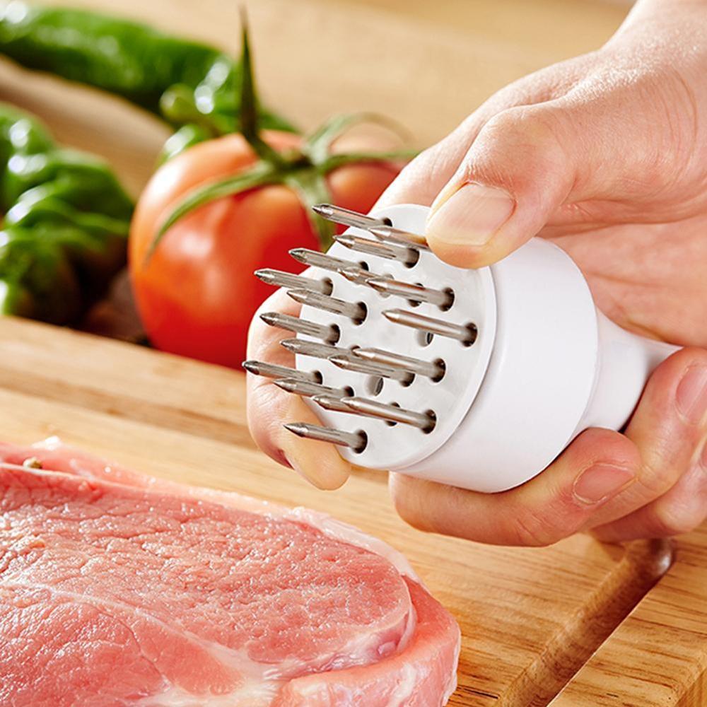 Roestvrij staal Tenderizer, Vlees Tenderizer Naald Tool, Voor Keuken Koken Kip Borsten Biefstuk, Varkensvlees, Kip, Vis, Rundvlees