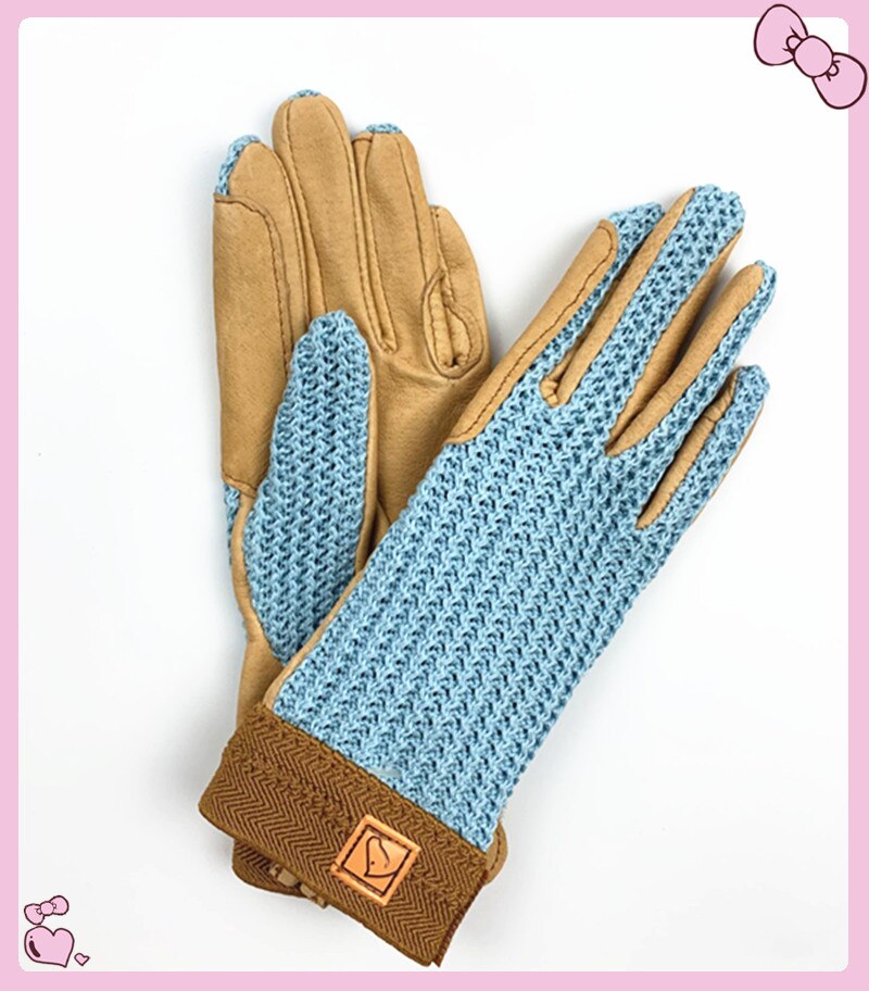 Reiten Handschuhe freundlicher Atmungsaktive Reit Pferderücken Handschuhe Männer Frauen freundlicher Pferd Reiter Ausrügestochen Rennen draussen Sport: 5 / Blau