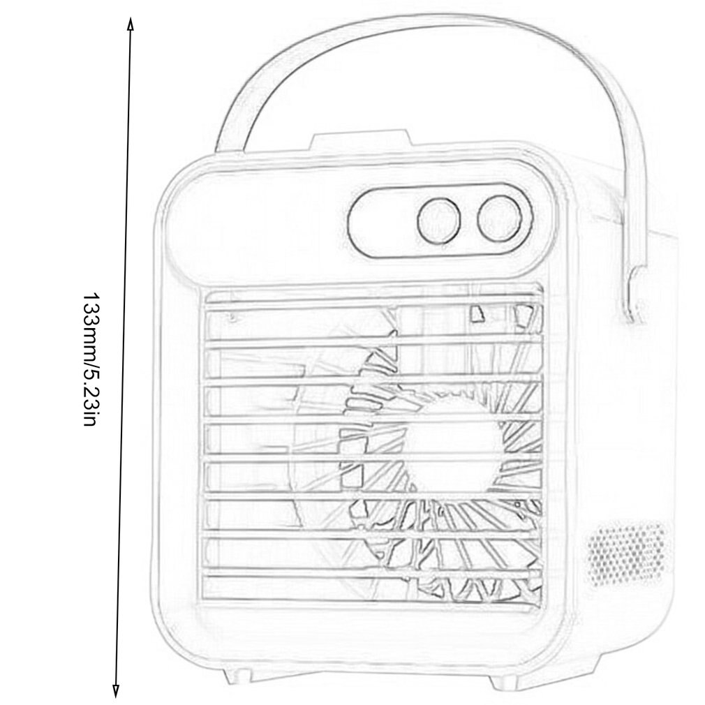 Enfriador de aire portátil silencioso, Mini aire acondicionado de escritorio, Enfriador de aire de hielo para el hogar, oficina, habitación