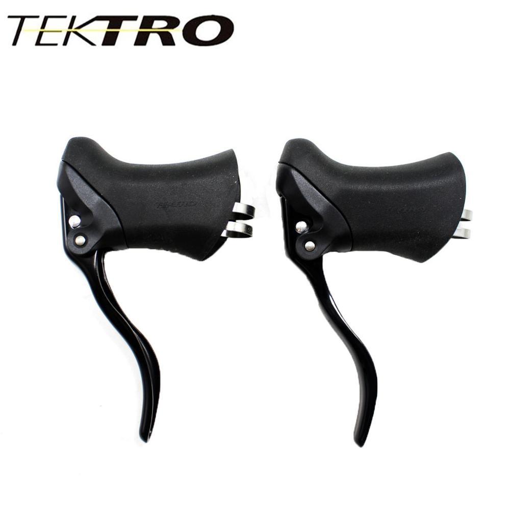 TEKTRO-palanca de freno RL340 para bicicleta de carretera, mecanismo de liberación rápida aerodinámico de aluminio con capó de goma, piezas de manillar de 23,8 y 24,2mm