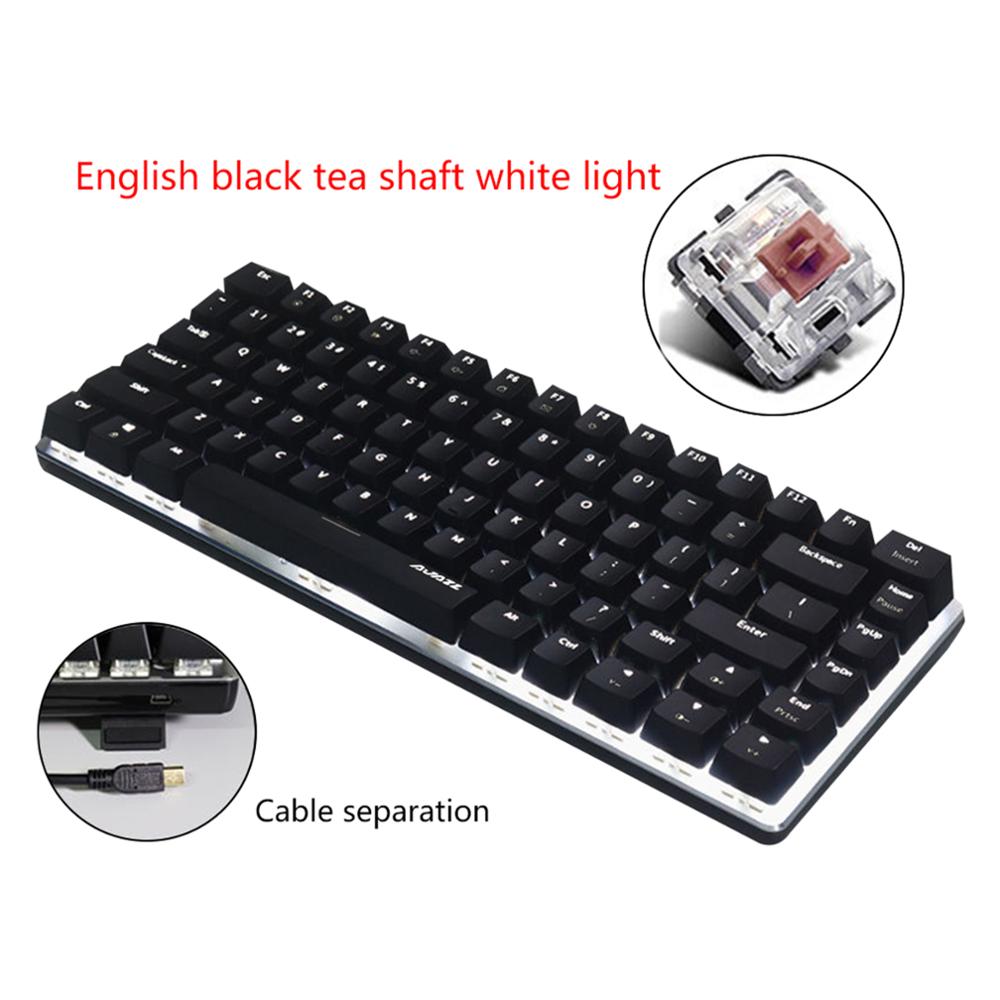Ajazz AK33 82 Keys Mechanical Keyboard Russian/English Layout Gaming Keyboard RGB Backlight Switch Wired Keypad
