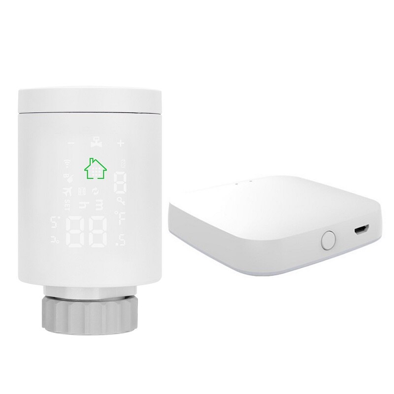Tuya ZigBee3.0 Smart Radiator Actuator Thermostat Heater Temperature Controller Voice Control Works With Alexa Google Home: Set 1