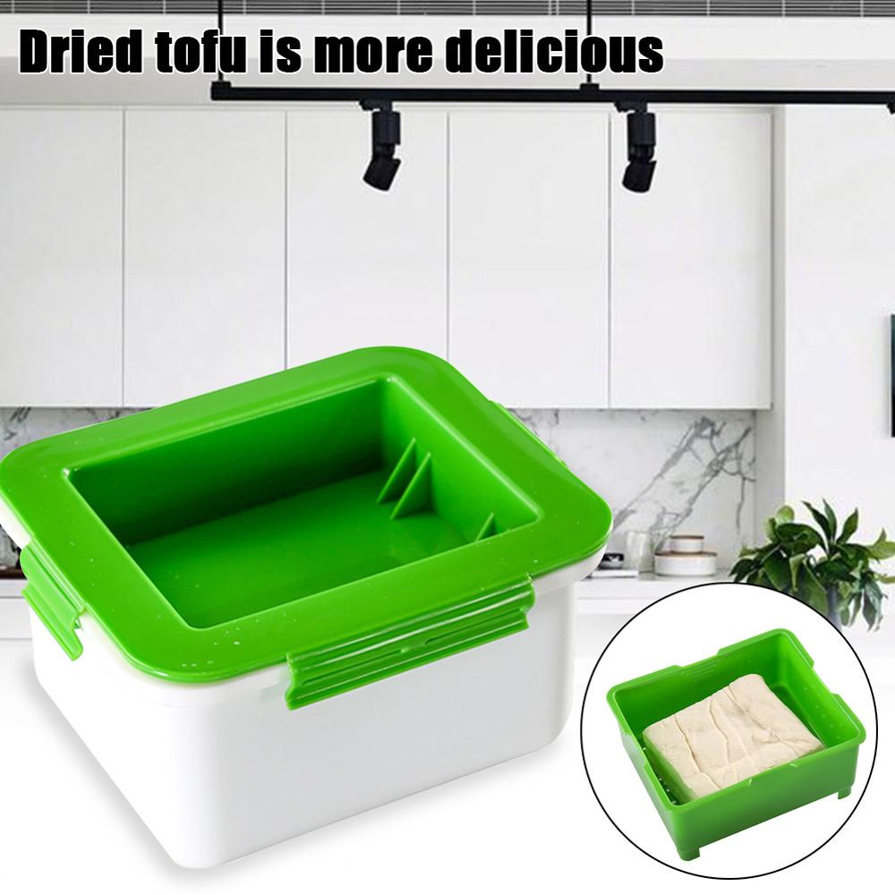 Tofu Pers Tofu Afdruiprek 3-Layer Tofu Pers Ingebouwde Drainage Water Verwijderen Tool Vaatwasmachinebestendig Keuken Koken tool Set