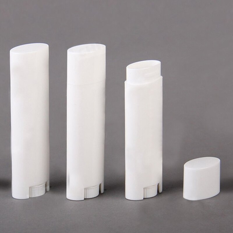 Tubos de bálsamo labial vacíos, 100 unidades, 4,5g/0,15 oz, tubos planos ovalados, envases de lápiz labial, tubo cosmético DIY, botella multicolor