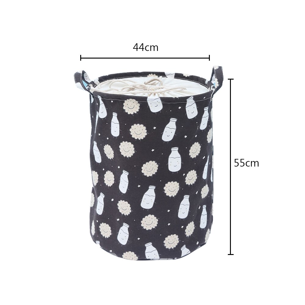 Panier De Rangement En Tissu Boho Grande Capacité 33x27x26cm - Hamper Pliable Avec Poignées Pour Vêtements, Jouets, Linge