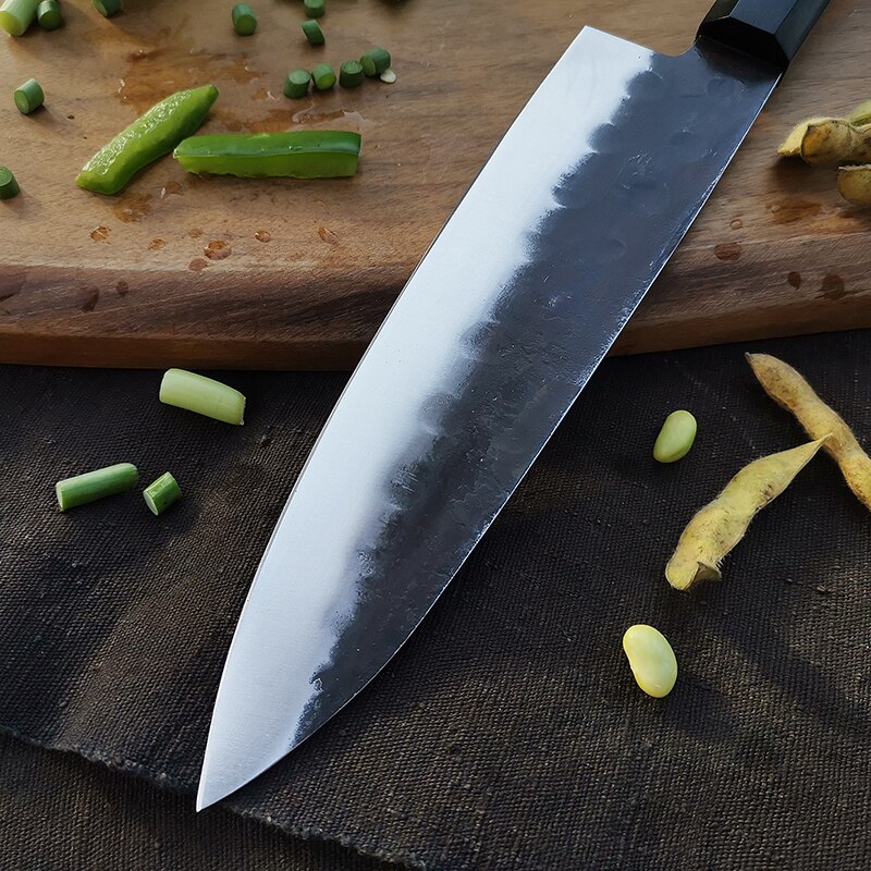 Fangzuo japanske kokknive håndlavede kiritsuke kniv køkken køkkenredskaber træskaft højkulstofsmedning