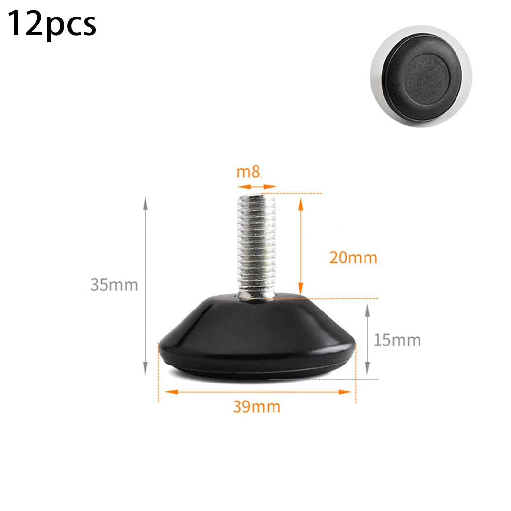 Round Levelling Machine Feet Set Accessory Adjustable Base Feet Foot Home