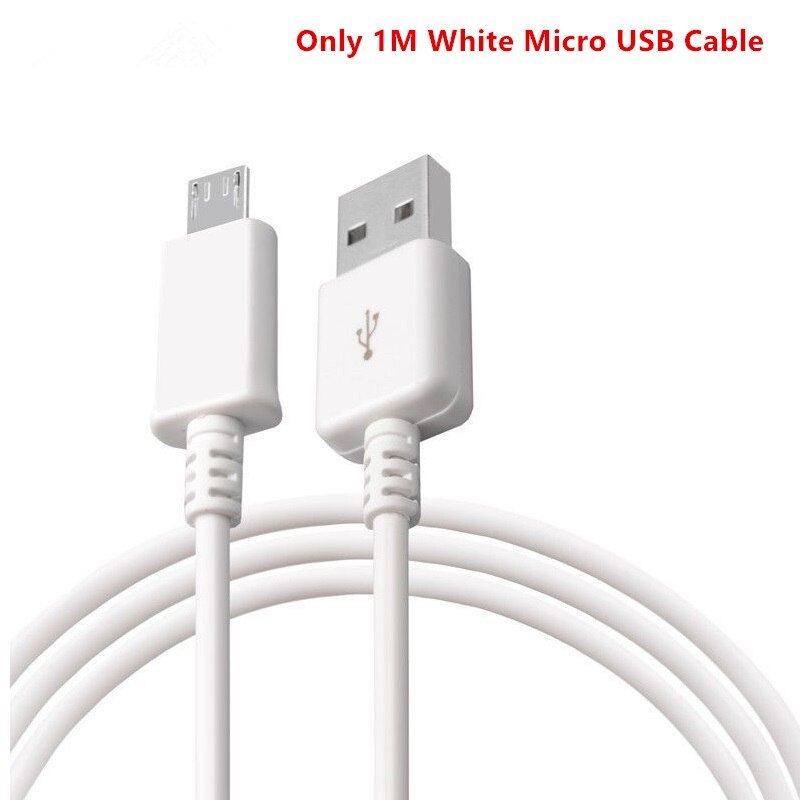 Cargador de viaje para la UE, 1M, Cable Micro USB para Alcatel 7/U3 /5V/1/3L/1C/1X3X/3/3V/Verso/3C/A3 Plus/U5 HD/U50/A7 XL: White mirco Cable