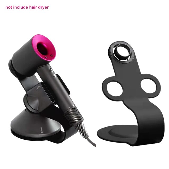 Supporto per asciugacapelli supporto per asciugacapelli Dyson staffa portatile con portaoggetti Super magnetico per ugello per asciugacapelli Dyson da bagno: Model A Black